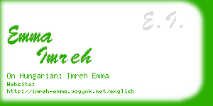 emma imreh business card